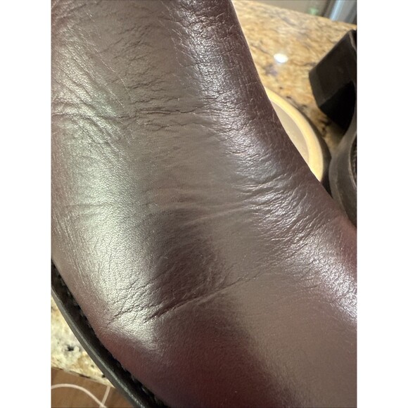 Frye Women’s Win Harness Zip Ankle Boots Burgundy Leather Size 9B Made in Mexico - Picture 12 of 12